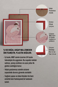 HOMEPACK Ahşap Çerçeveli Tablo Çerçeveli Poster Sanatsal Modern Duvar Dekoru BEK-8395