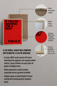 HOMEPACK Ahşap Çerçeveli Tablo Çerçeveli Poster Sanatsal Modern Duvar Dekoru BEK-8396