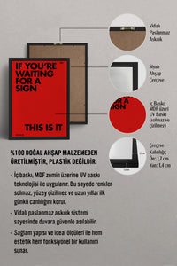 HOMEPACK Ahşap Çerçeveli Tablo Çerçeveli Poster Sanatsal Modern Duvar Dekoru BEK-8396