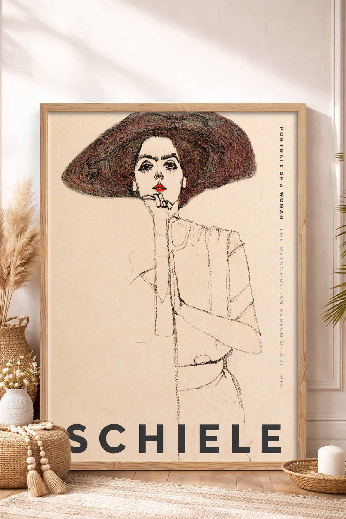 HOMEPACK Ahşap Çerçeveli Tablo Çerçeveli Poster Sanatsal Modern Duvar Dekoru BEK-8397