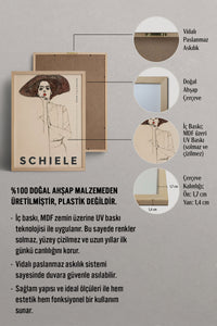 HOMEPACK Ahşap Çerçeveli Tablo Çerçeveli Poster Sanatsal Modern Duvar Dekoru BEK-8397