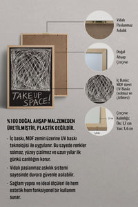 HOMEPACK Ahşap Çerçeveli Tablo Çerçeveli Poster Sanatsal Modern Duvar Dekoru BEK-8398