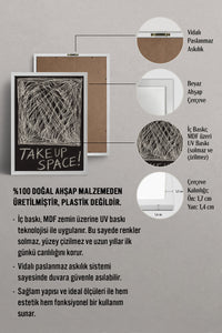 HOMEPACK Ahşap Çerçeveli Tablo Çerçeveli Poster Sanatsal Modern Duvar Dekoru BEK-8398
