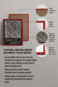 HOMEPACK Ahşap Çerçeveli Tablo Çerçeveli Poster Sanatsal Modern Duvar Dekoru BEK-8398