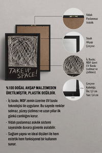 HOMEPACK Ahşap Çerçeveli Tablo Çerçeveli Poster Sanatsal Modern Duvar Dekoru BEK-8398