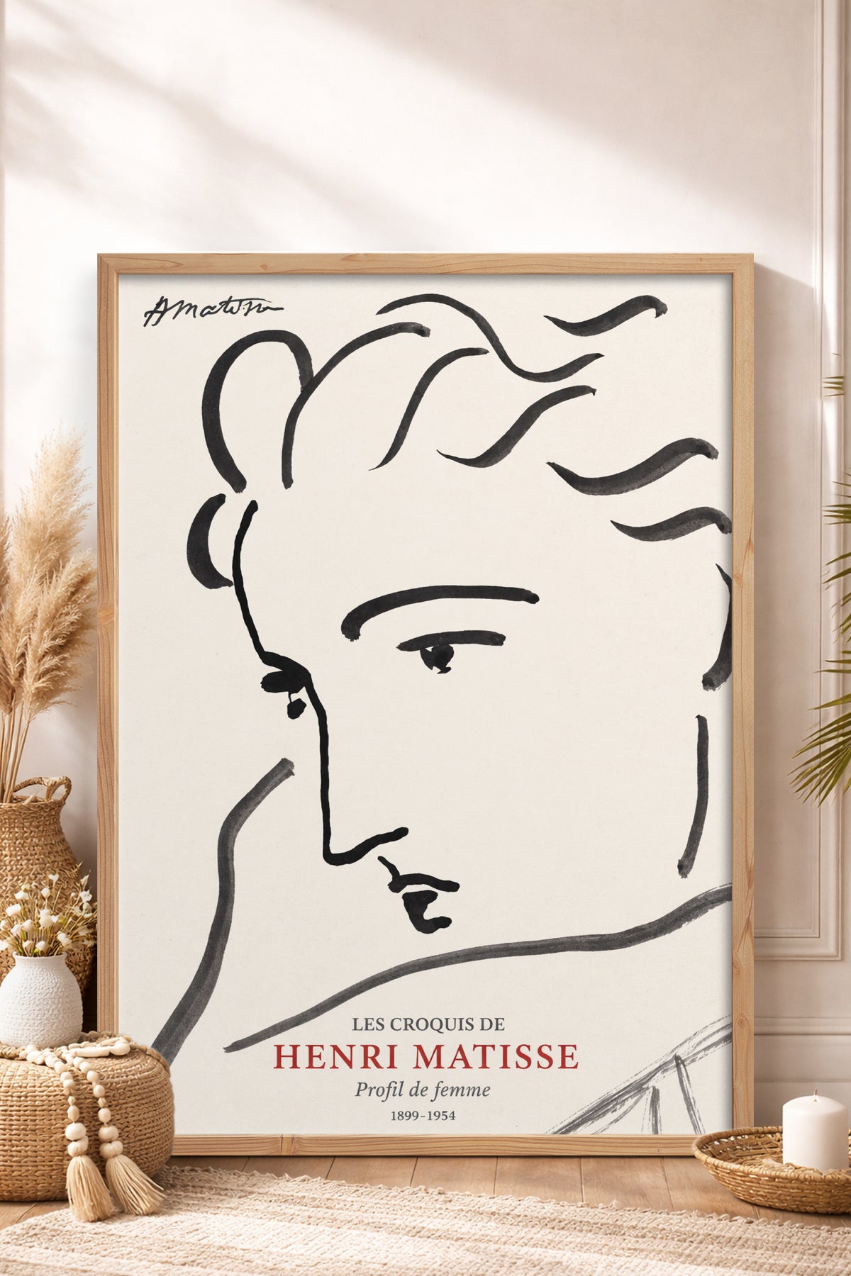 HOMEPACK Ahşap Çerçeveli Tablo Çerçeveli Poster Sanatsal Modern Duvar Dekoru BEK-8400