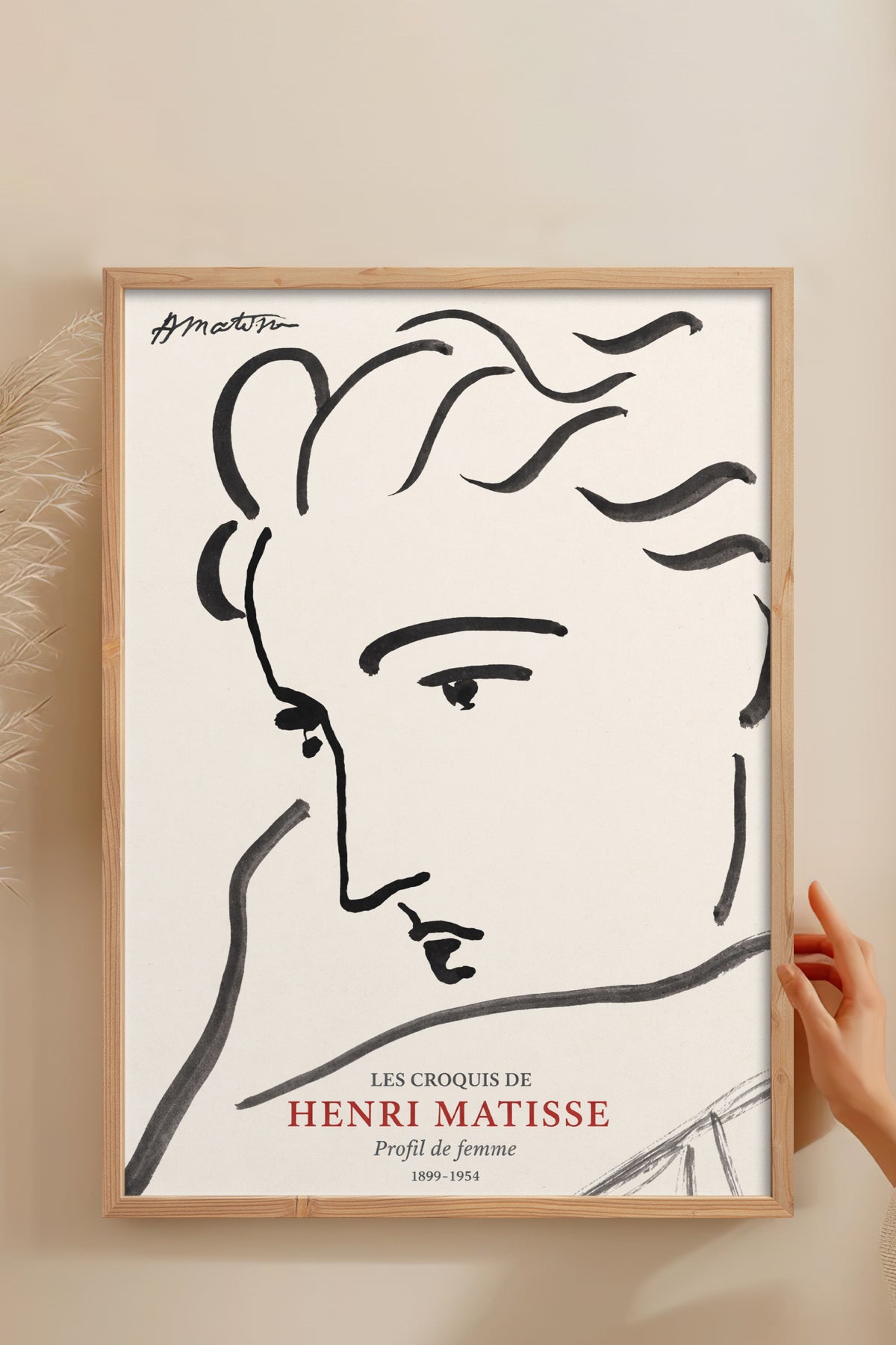 HOMEPACK Ahşap Çerçeveli Tablo Çerçeveli Poster Sanatsal Modern Duvar Dekoru BEK-8400