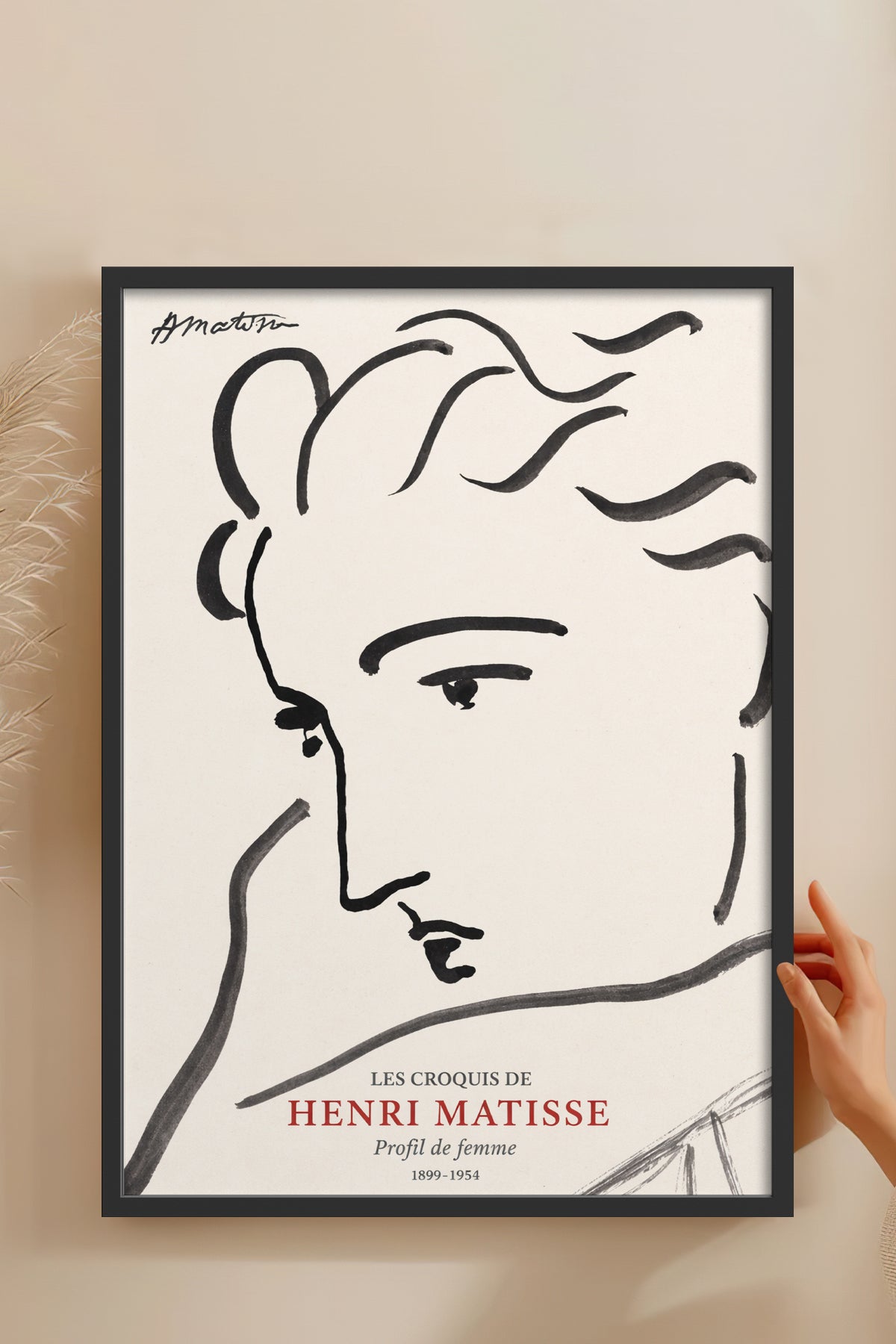 HOMEPACK Ahşap Çerçeveli Tablo Çerçeveli Poster Sanatsal Modern Duvar Dekoru BEK-8400
