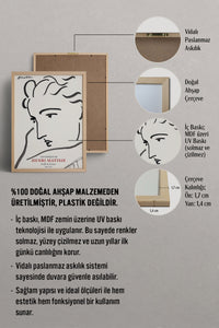 HOMEPACK Ahşap Çerçeveli Tablo Çerçeveli Poster Sanatsal Modern Duvar Dekoru BEK-8400