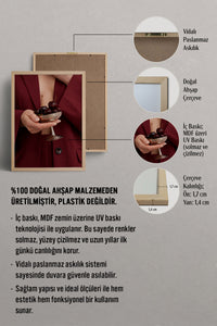 HOMEPACK Ahşap Çerçeveli Tablo Çerçeveli Poster Sanatsal Modern Duvar Dekoru BEK-8401