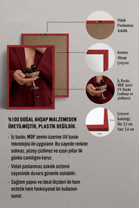 HOMEPACK Ahşap Çerçeveli Tablo Çerçeveli Poster Sanatsal Modern Duvar Dekoru BEK-8401