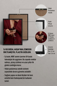 HOMEPACK Ahşap Çerçeveli Tablo Çerçeveli Poster Sanatsal Modern Duvar Dekoru BEK-8401