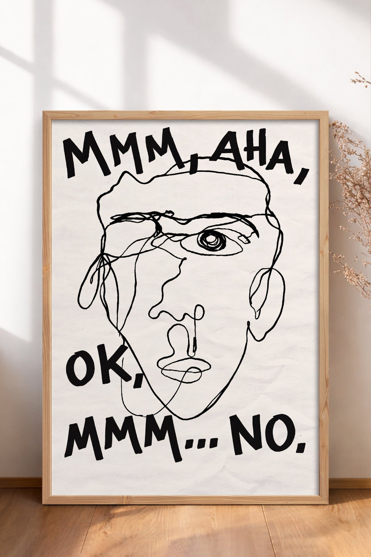 HOMEPACK Ahşap Çerçeveli Tablo Çerçeveli Poster Sanatsal Modern Duvar Dekoru BEK-8402