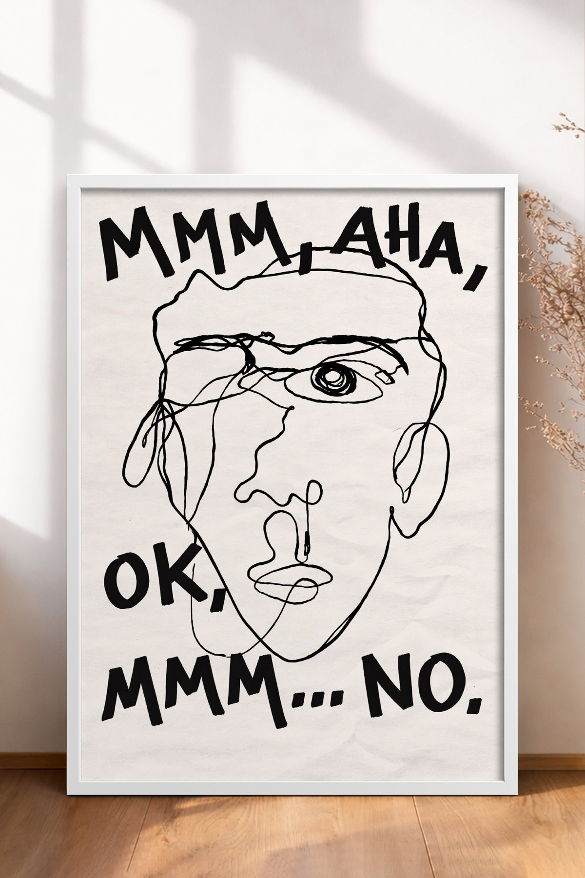HOMEPACK Ahşap Çerçeveli Tablo Çerçeveli Poster Sanatsal Modern Duvar Dekoru BEK-8402