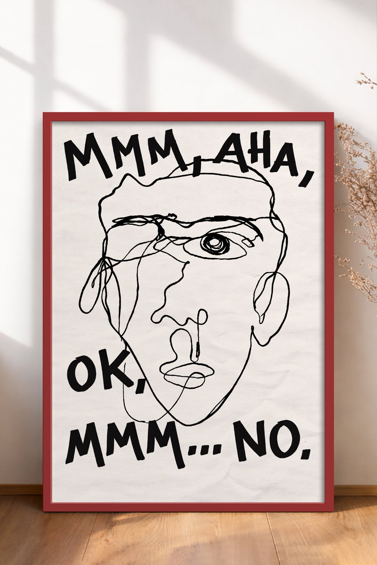 HOMEPACK Ahşap Çerçeveli Tablo Çerçeveli Poster Sanatsal Modern Duvar Dekoru BEK-8402