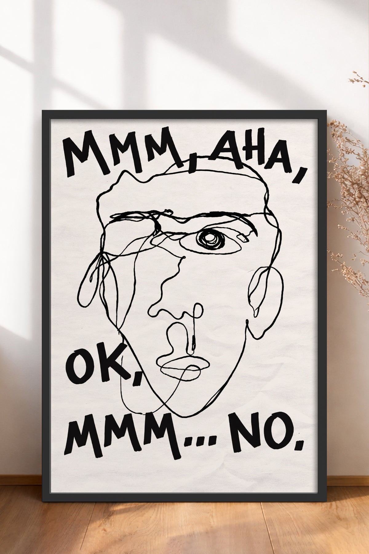 HOMEPACK Ahşap Çerçeveli Tablo Çerçeveli Poster Sanatsal Modern Duvar Dekoru BEK-8402