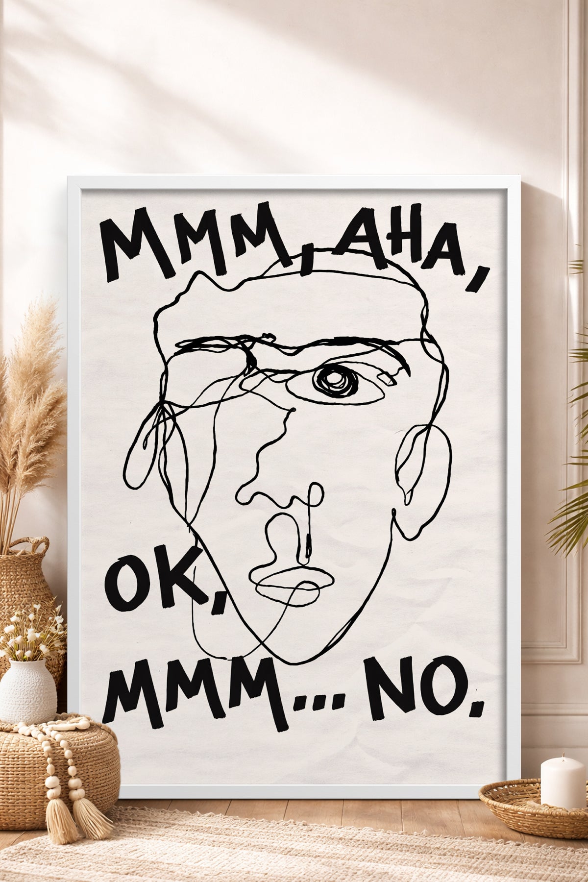 HOMEPACK Ahşap Çerçeveli Tablo Çerçeveli Poster Sanatsal Modern Duvar Dekoru BEK-8402