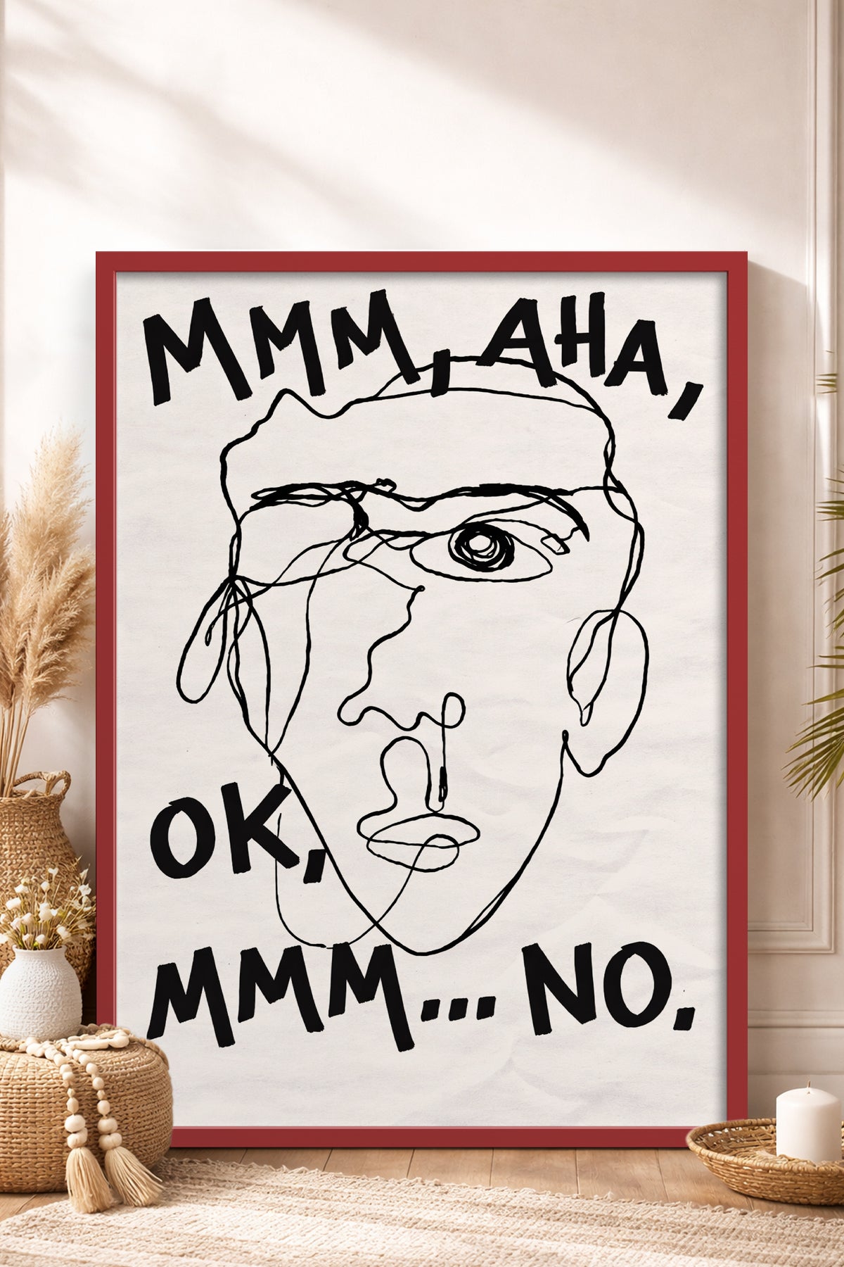 HOMEPACK Ahşap Çerçeveli Tablo Çerçeveli Poster Sanatsal Modern Duvar Dekoru BEK-8402