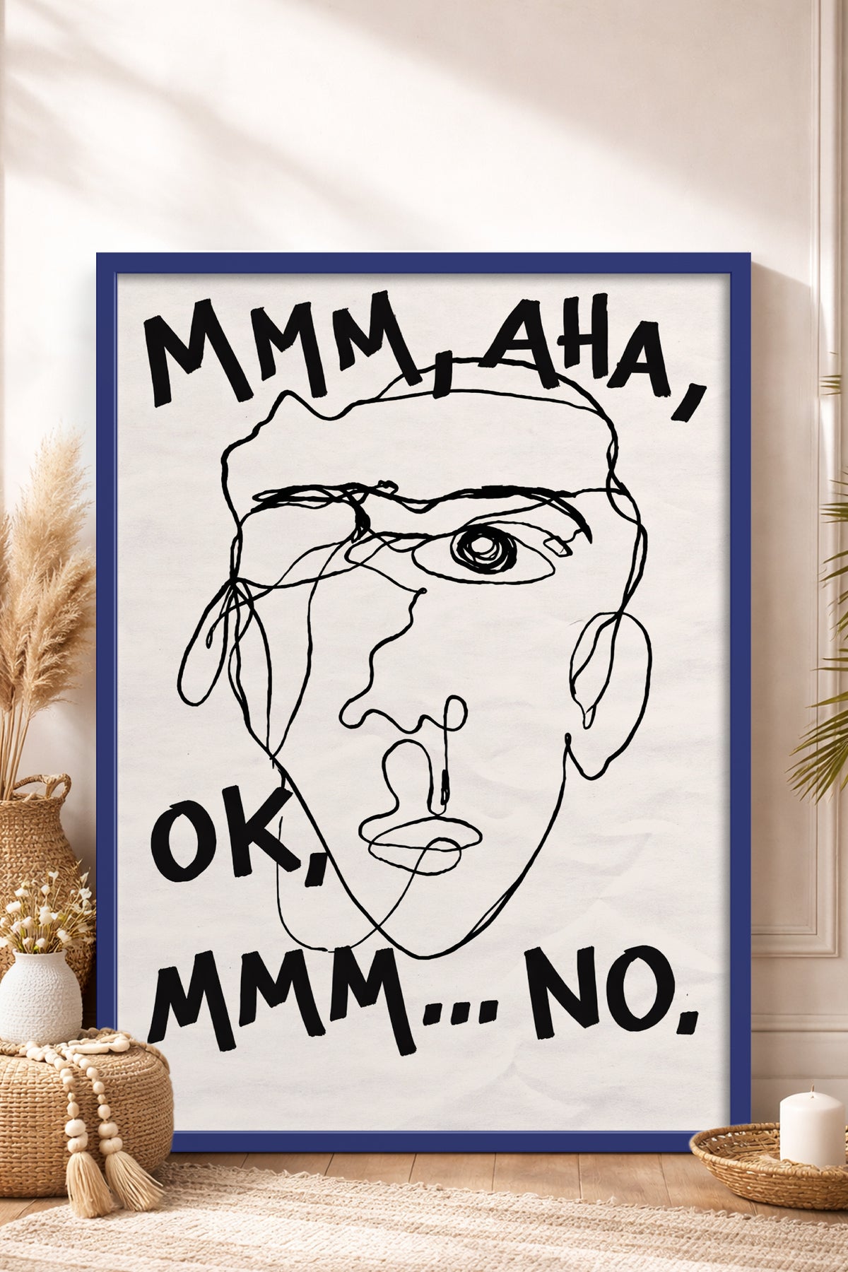 HOMEPACK Ahşap Çerçeveli Tablo Çerçeveli Poster Sanatsal Modern Duvar Dekoru BEK-8402