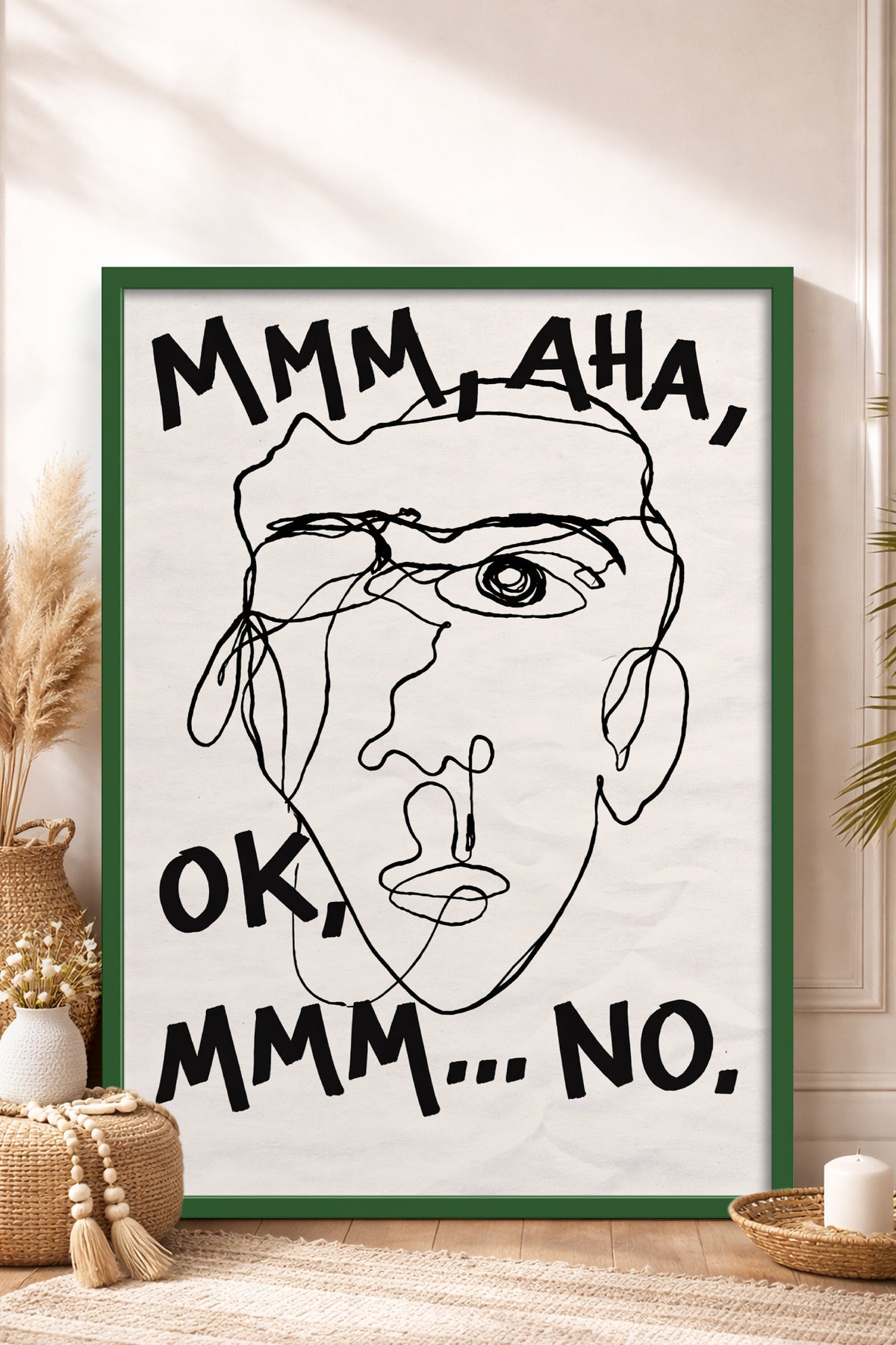 HOMEPACK Ahşap Çerçeveli Tablo Çerçeveli Poster Sanatsal Modern Duvar Dekoru BEK-8402