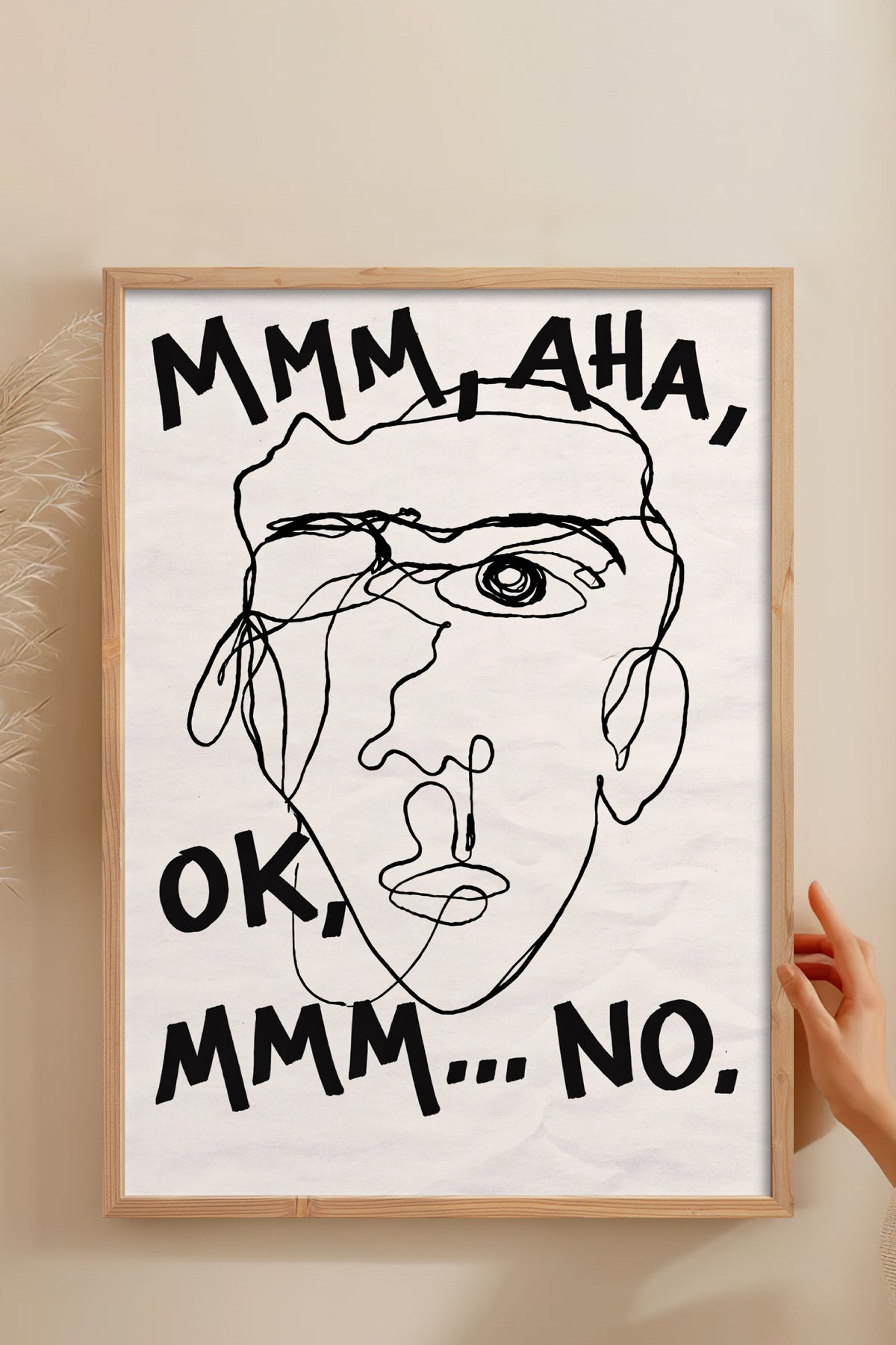 HOMEPACK Ahşap Çerçeveli Tablo Çerçeveli Poster Sanatsal Modern Duvar Dekoru BEK-8402