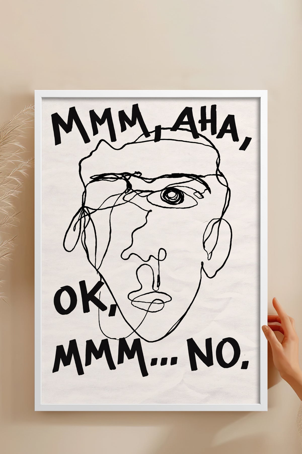 HOMEPACK Ahşap Çerçeveli Tablo Çerçeveli Poster Sanatsal Modern Duvar Dekoru BEK-8402