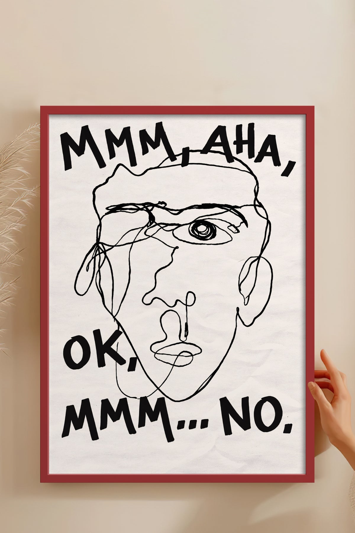 HOMEPACK Ahşap Çerçeveli Tablo Çerçeveli Poster Sanatsal Modern Duvar Dekoru BEK-8402