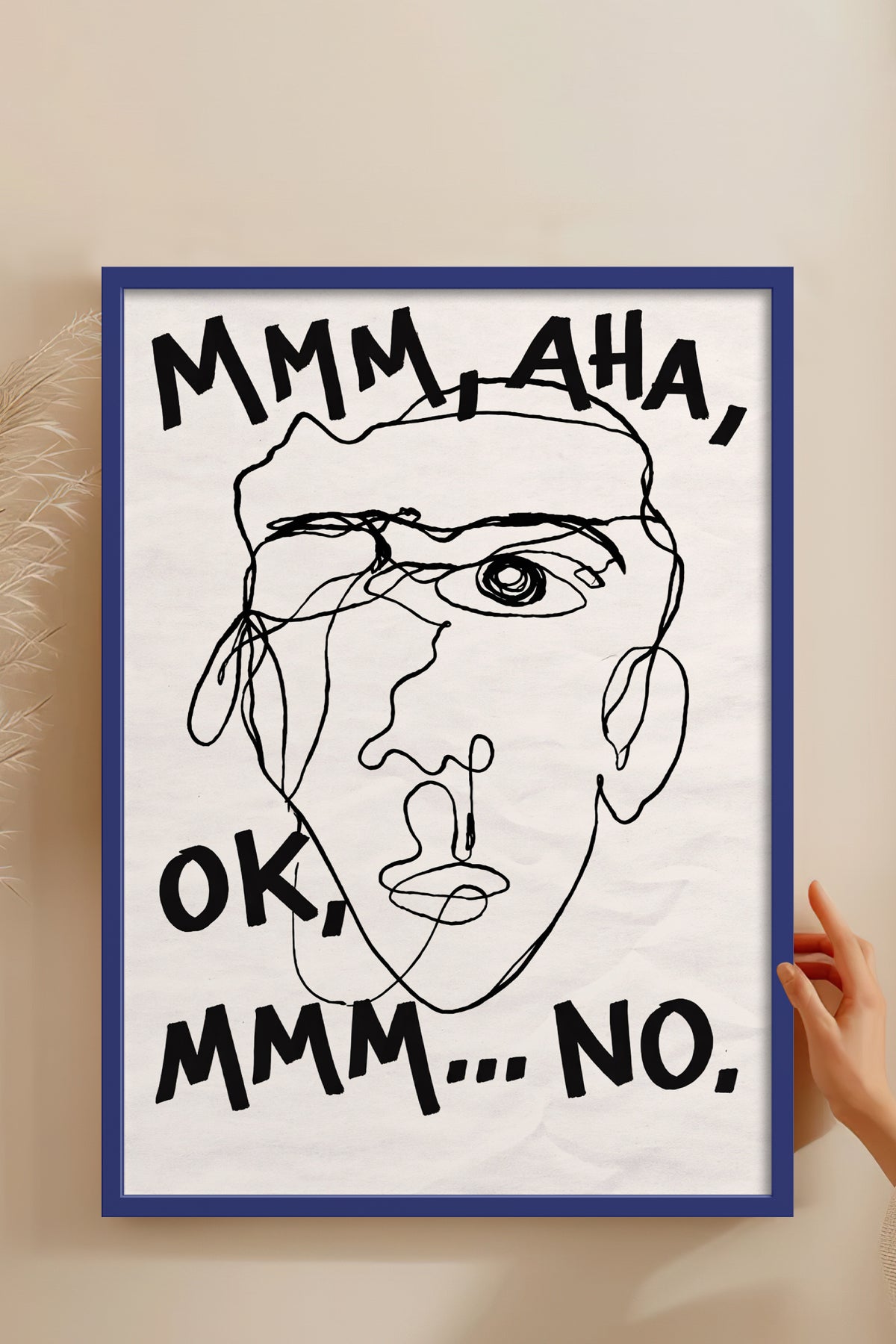 HOMEPACK Ahşap Çerçeveli Tablo Çerçeveli Poster Sanatsal Modern Duvar Dekoru BEK-8402