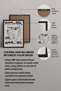HOMEPACK Ahşap Çerçeveli Tablo Çerçeveli Poster Sanatsal Modern Duvar Dekoru BEK-8402