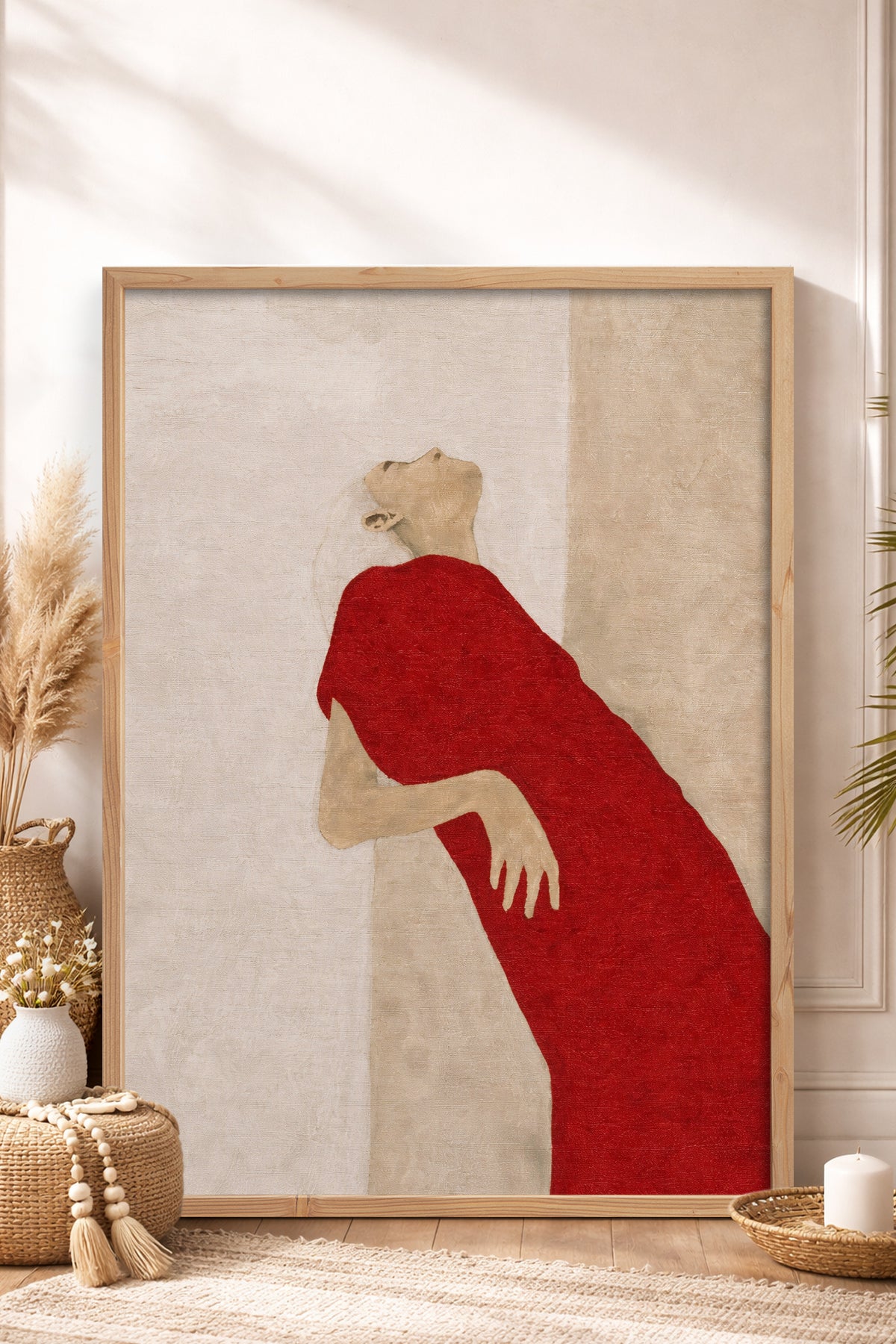 HOMEPACK Ahşap Çerçeveli Tablo Çerçeveli Poster Sanatsal Modern Duvar Dekoru BEK-8404