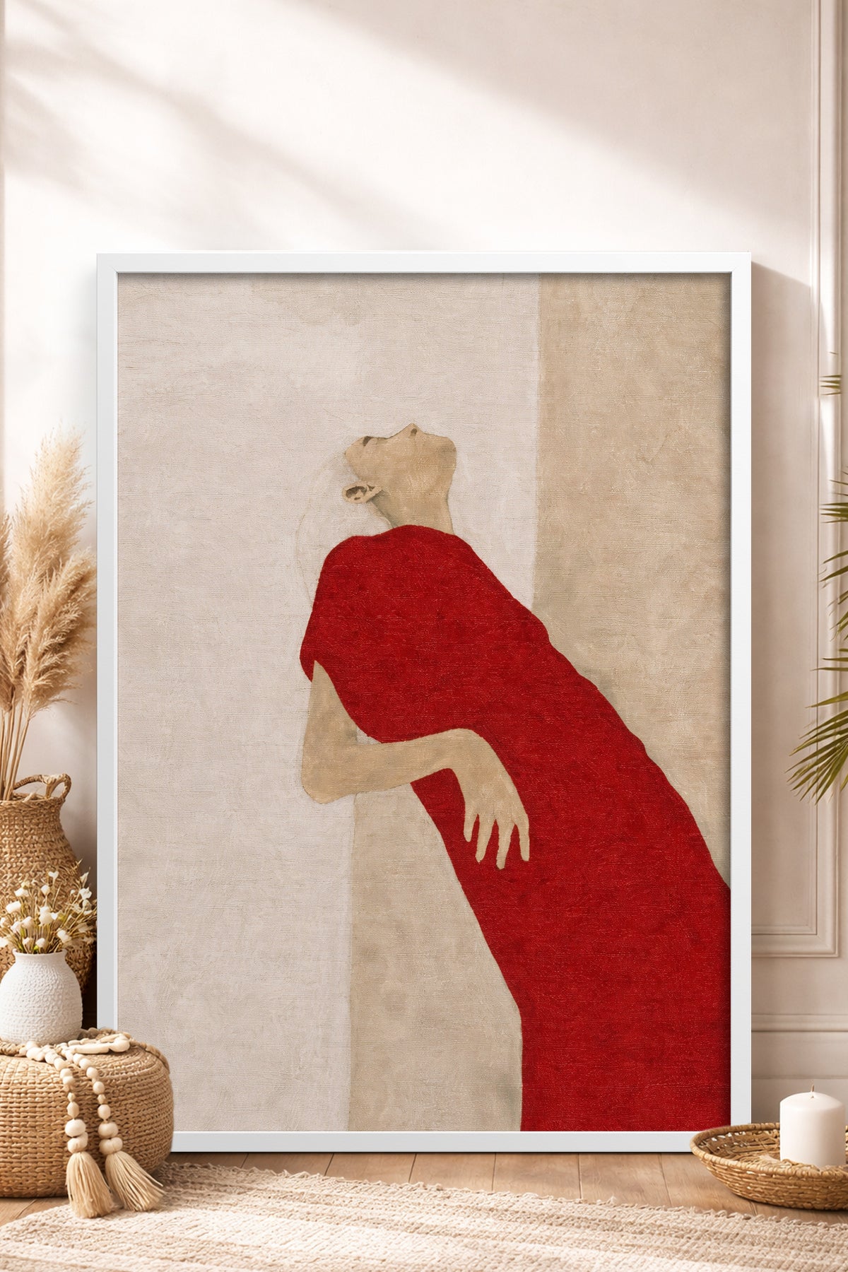 HOMEPACK Ahşap Çerçeveli Tablo Çerçeveli Poster Sanatsal Modern Duvar Dekoru BEK-8404