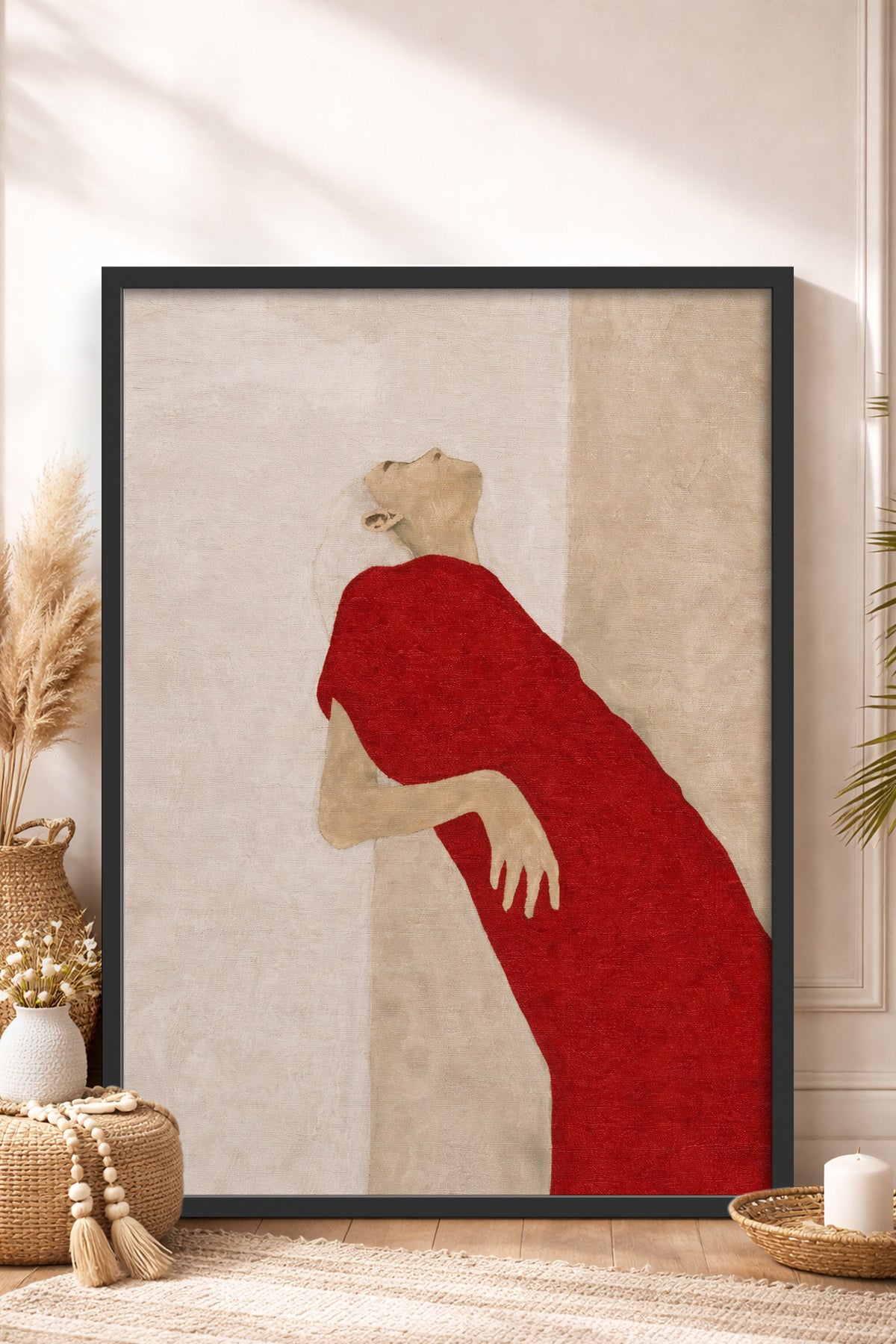 HOMEPACK Ahşap Çerçeveli Tablo Çerçeveli Poster Sanatsal Modern Duvar Dekoru BEK-8404