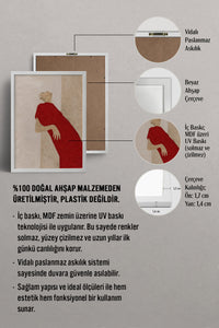HOMEPACK Ahşap Çerçeveli Tablo Çerçeveli Poster Sanatsal Modern Duvar Dekoru BEK-8404