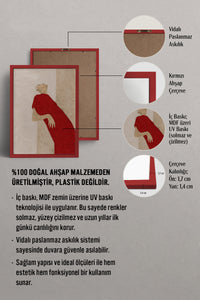 HOMEPACK Ahşap Çerçeveli Tablo Çerçeveli Poster Sanatsal Modern Duvar Dekoru BEK-8404