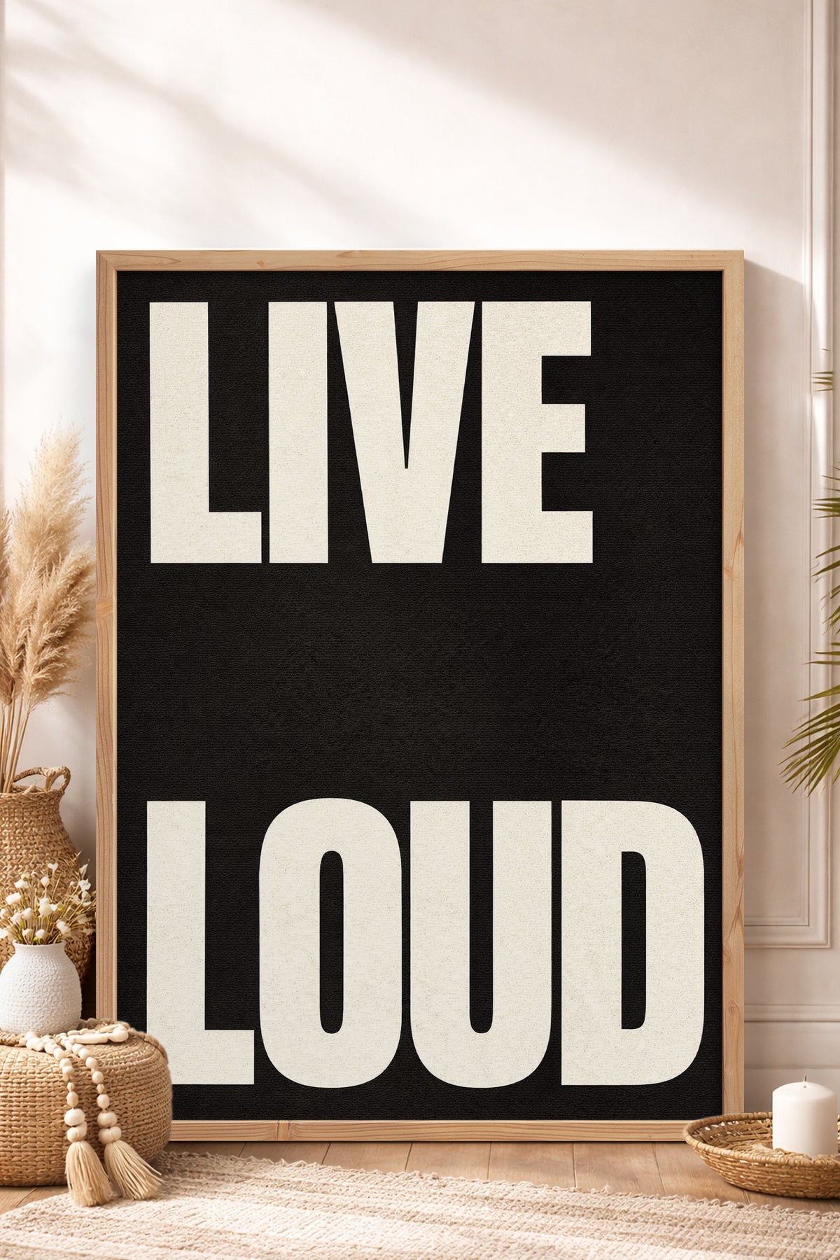 HOMEPACK Ahşap Çerçeveli Tablo Çerçeveli Poster Sanatsal Modern Duvar Dekoru BEK-8405