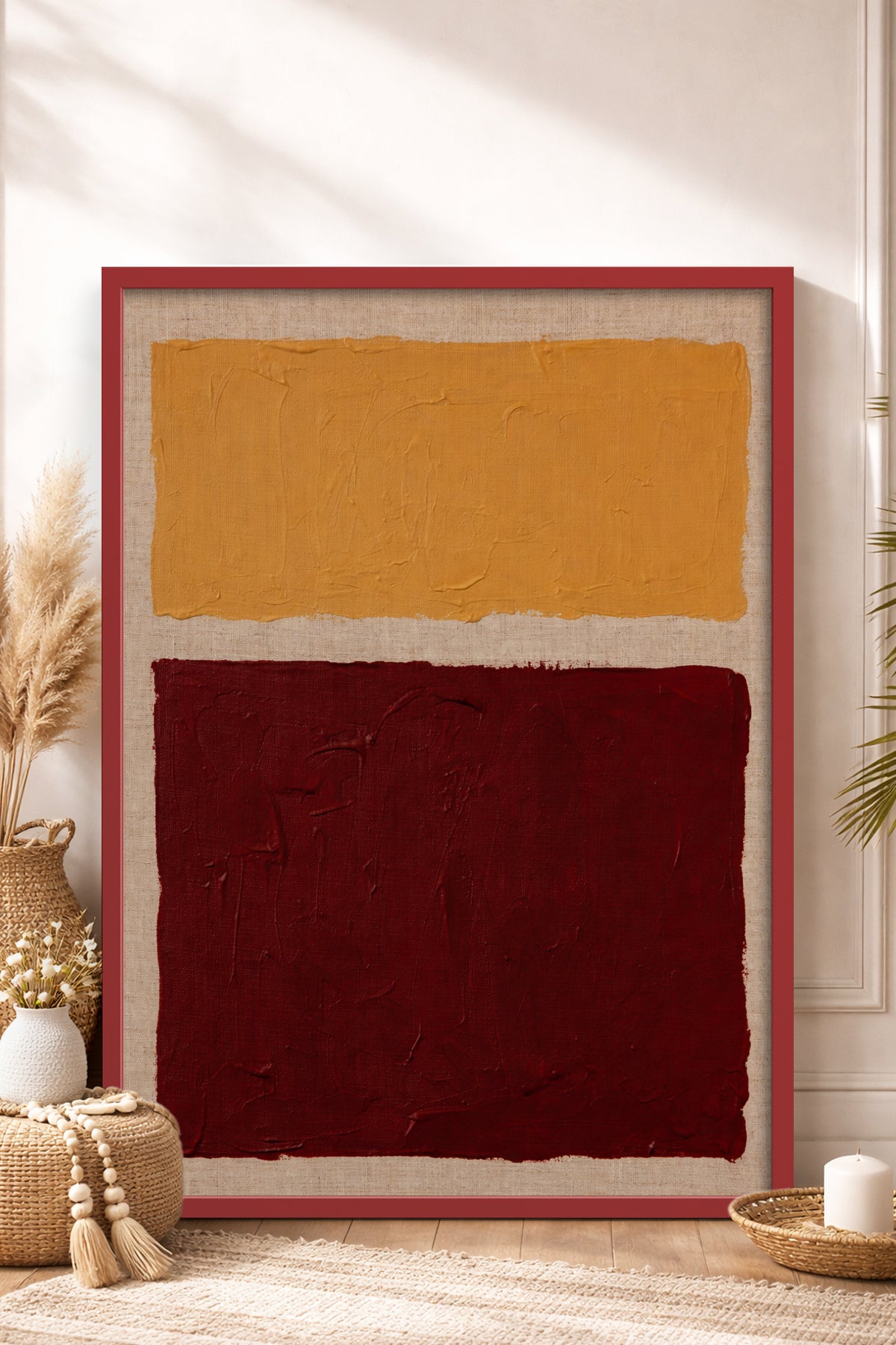 HOMEPACK Ahşap Çerçeveli Tablo Çerçeveli Poster Sanatsal Modern Duvar Dekoru BEK-8407
