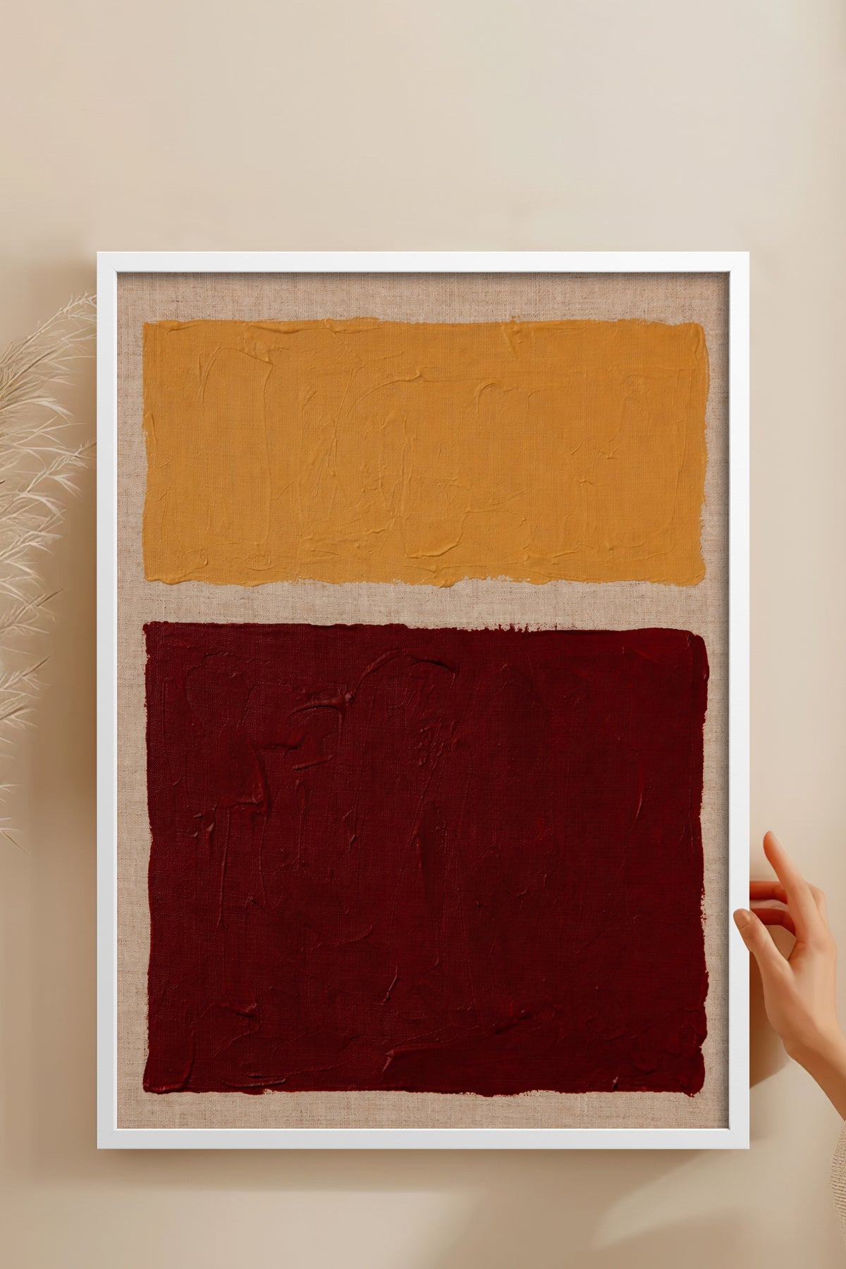 HOMEPACK Ahşap Çerçeveli Tablo Çerçeveli Poster Sanatsal Modern Duvar Dekoru BEK-8407