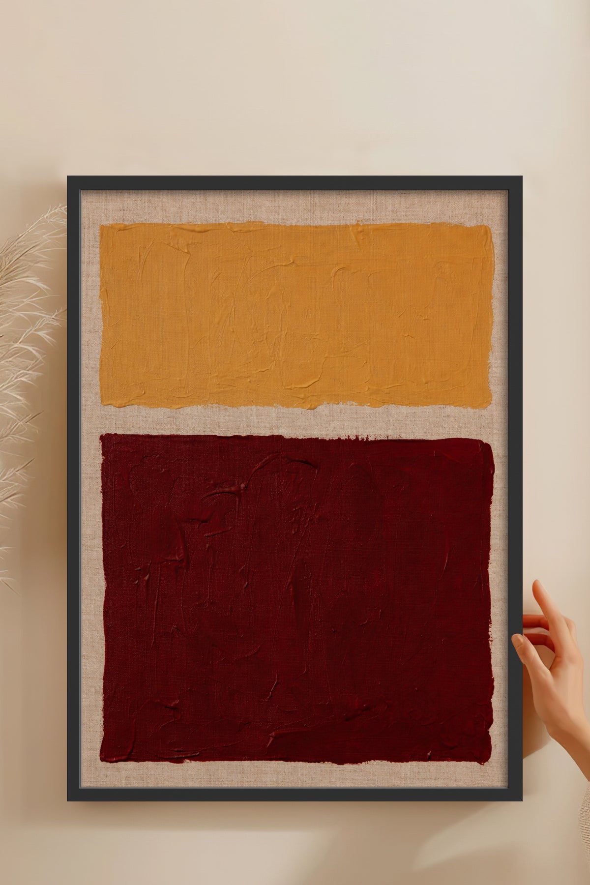 HOMEPACK Ahşap Çerçeveli Tablo Çerçeveli Poster Sanatsal Modern Duvar Dekoru BEK-8407
