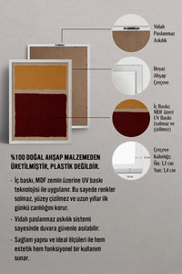 HOMEPACK Ahşap Çerçeveli Tablo Çerçeveli Poster Sanatsal Modern Duvar Dekoru BEK-8407