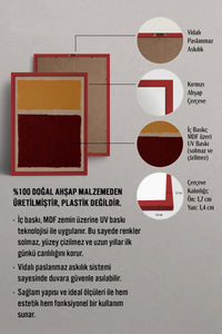 HOMEPACK Ahşap Çerçeveli Tablo Çerçeveli Poster Sanatsal Modern Duvar Dekoru BEK-8407