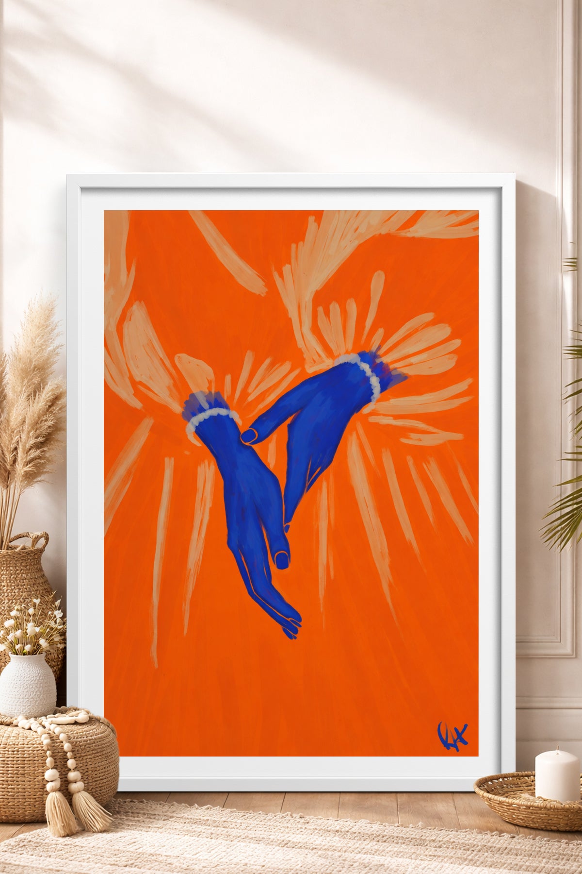 HOMEPACK Ahşap Çerçeveli Tablo Çerçeveli Poster Sanatsal Modern Duvar Dekoru BEK-8408
