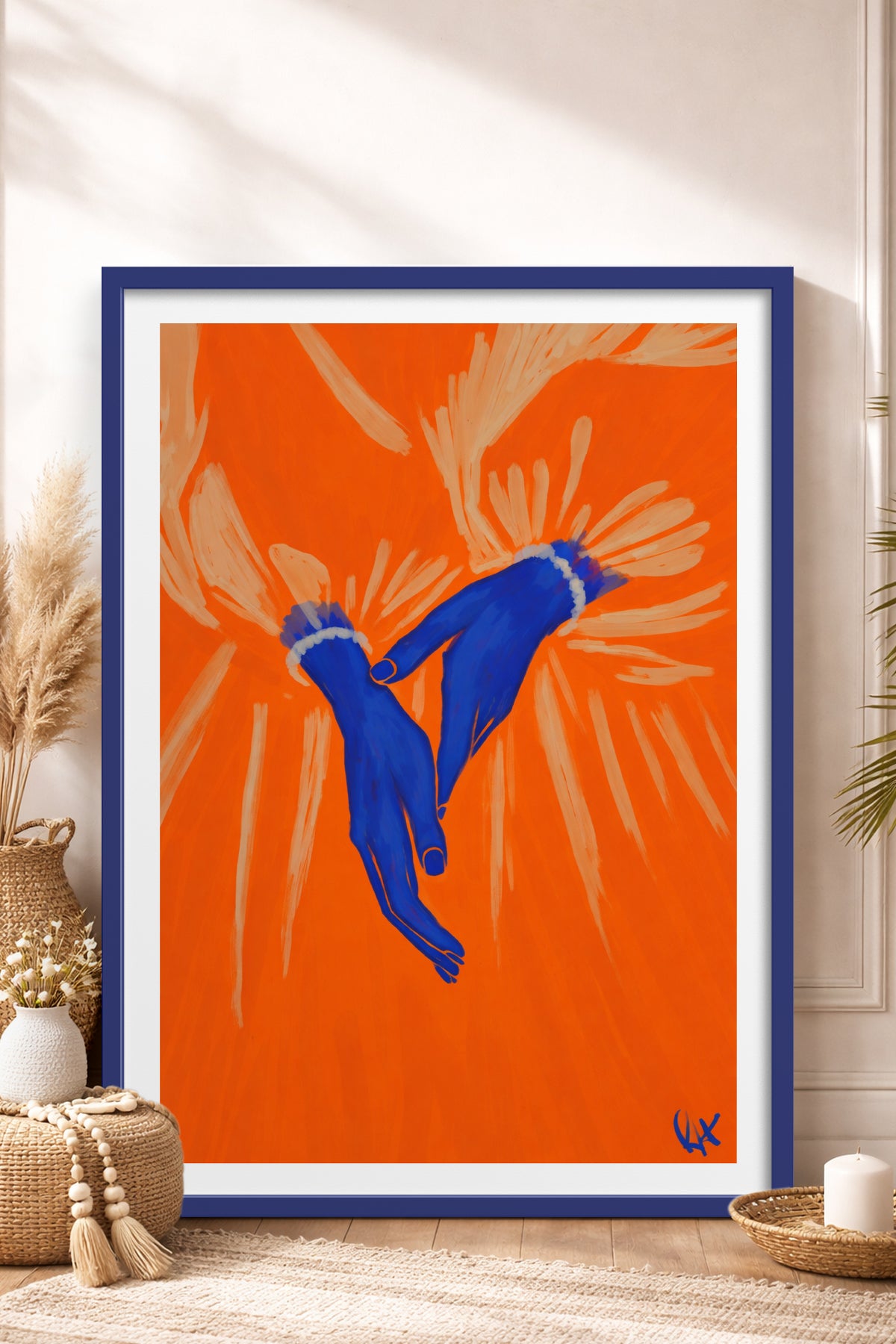 HOMEPACK Ahşap Çerçeveli Tablo Çerçeveli Poster Sanatsal Modern Duvar Dekoru BEK-8408