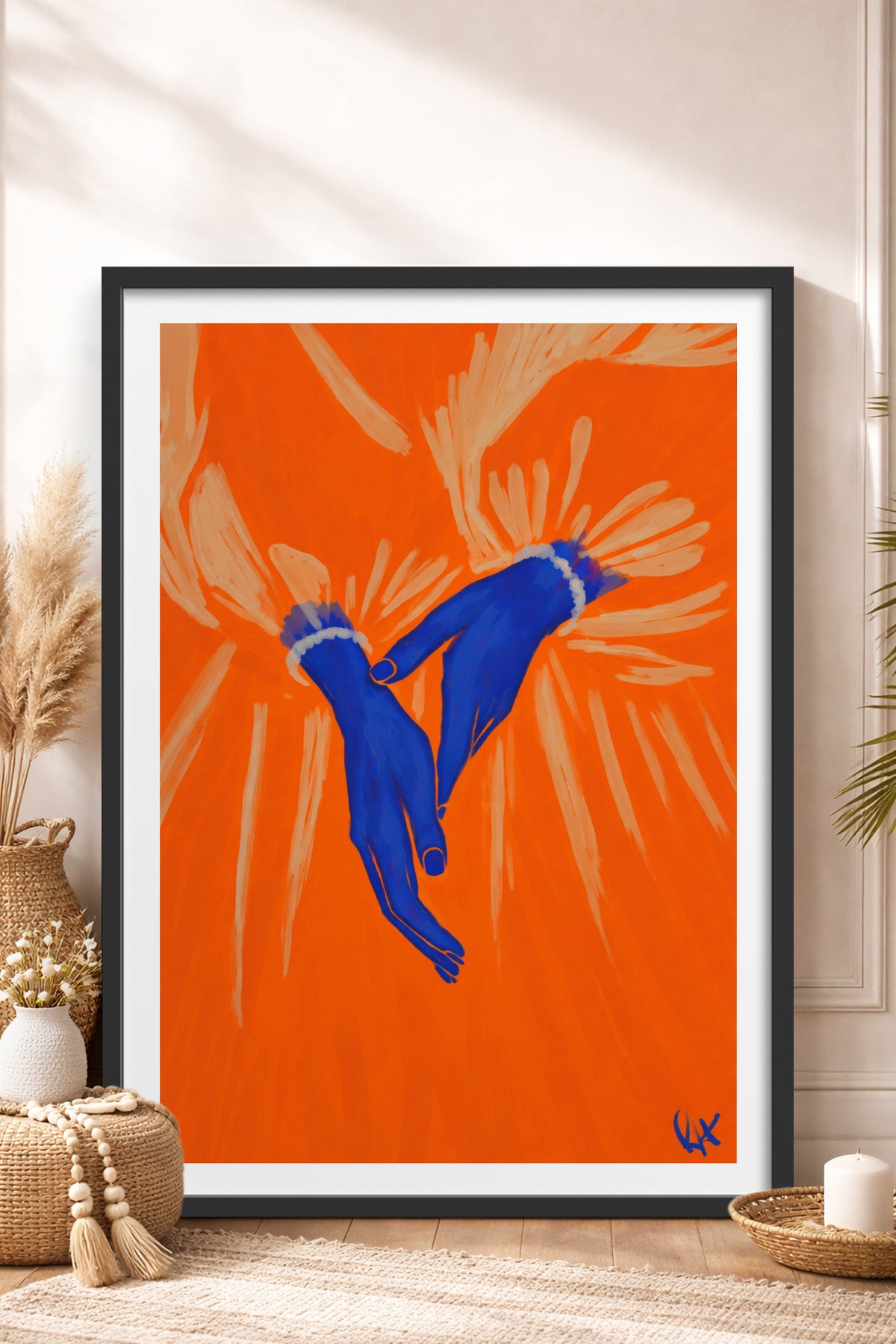 HOMEPACK Ahşap Çerçeveli Tablo Çerçeveli Poster Sanatsal Modern Duvar Dekoru BEK-8408