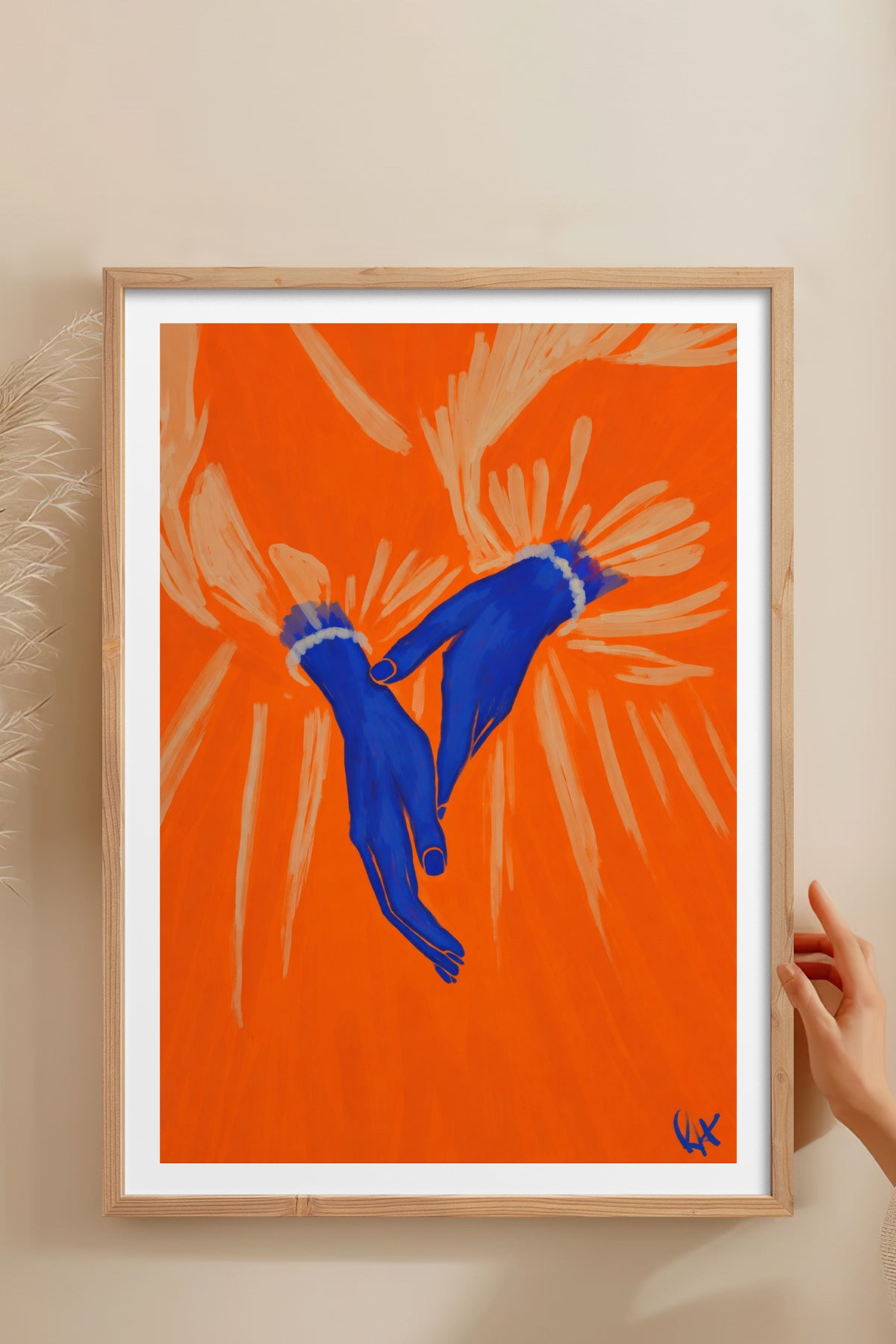 HOMEPACK Ahşap Çerçeveli Tablo Çerçeveli Poster Sanatsal Modern Duvar Dekoru BEK-8408