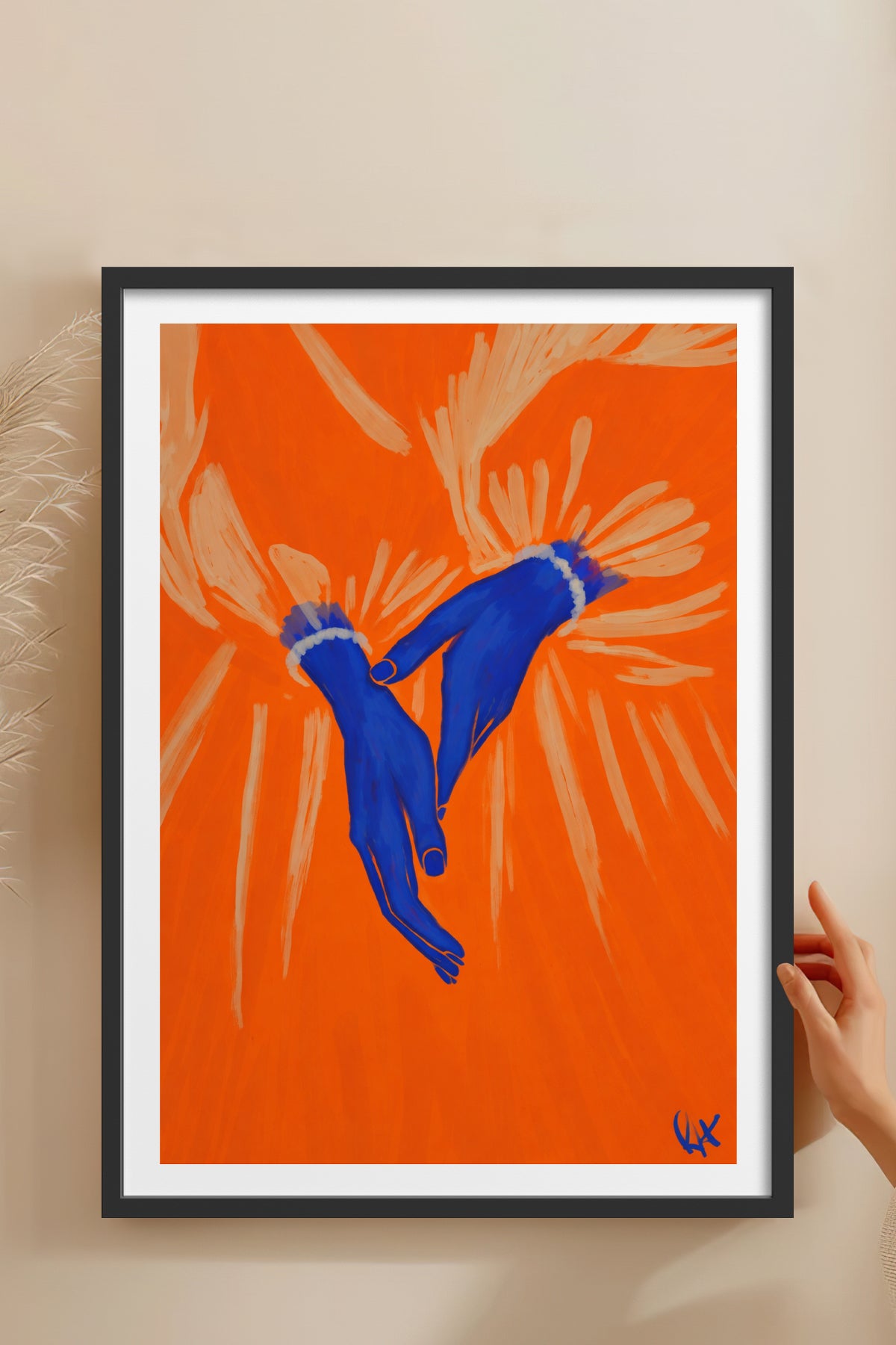 HOMEPACK Ahşap Çerçeveli Tablo Çerçeveli Poster Sanatsal Modern Duvar Dekoru BEK-8408