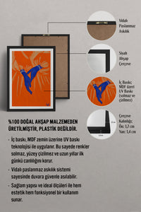 HOMEPACK Ahşap Çerçeveli Tablo Çerçeveli Poster Sanatsal Modern Duvar Dekoru BEK-8408