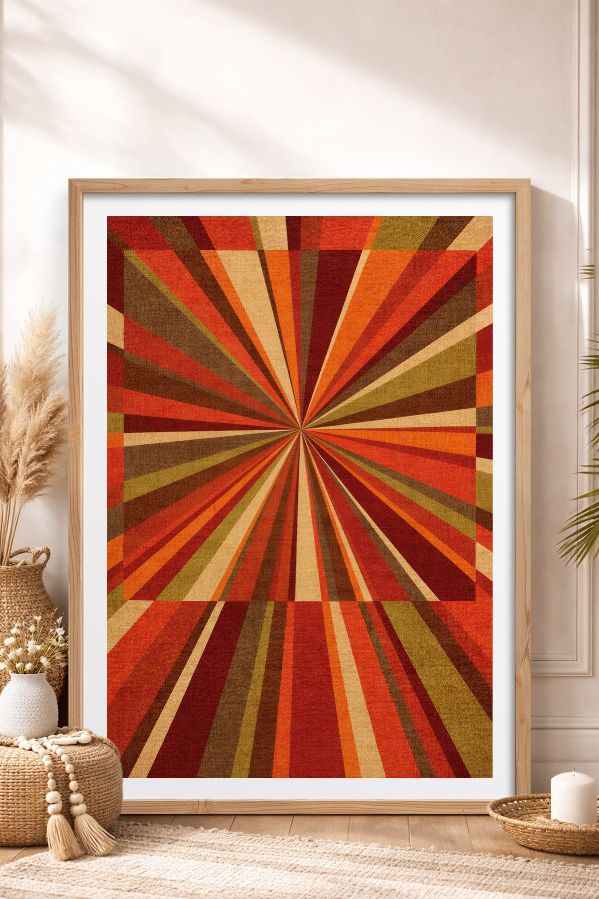 HOMEPACK Ahşap Çerçeveli Tablo Çerçeveli Poster Sanatsal Modern Duvar Dekoru BEK-8409