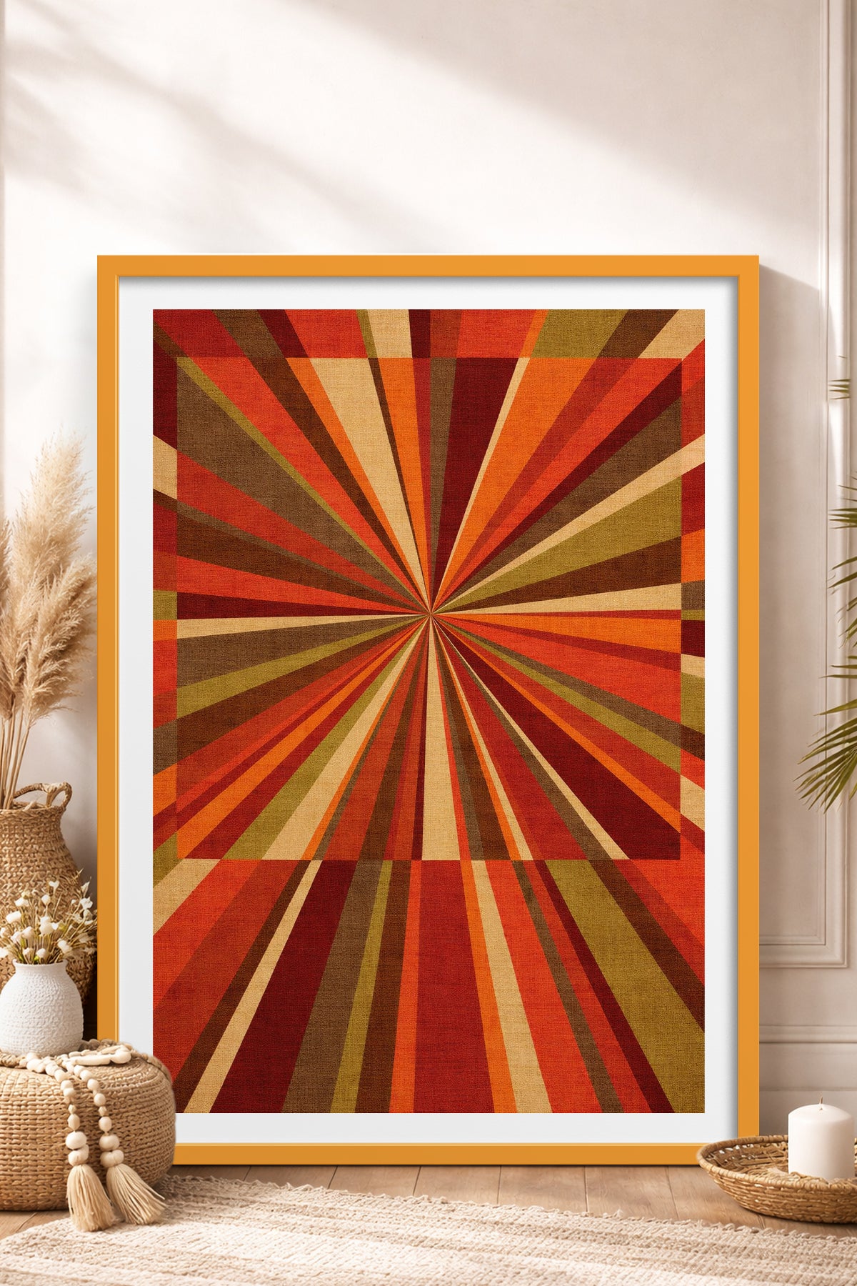 HOMEPACK Ahşap Çerçeveli Tablo Çerçeveli Poster Sanatsal Modern Duvar Dekoru BEK-8409