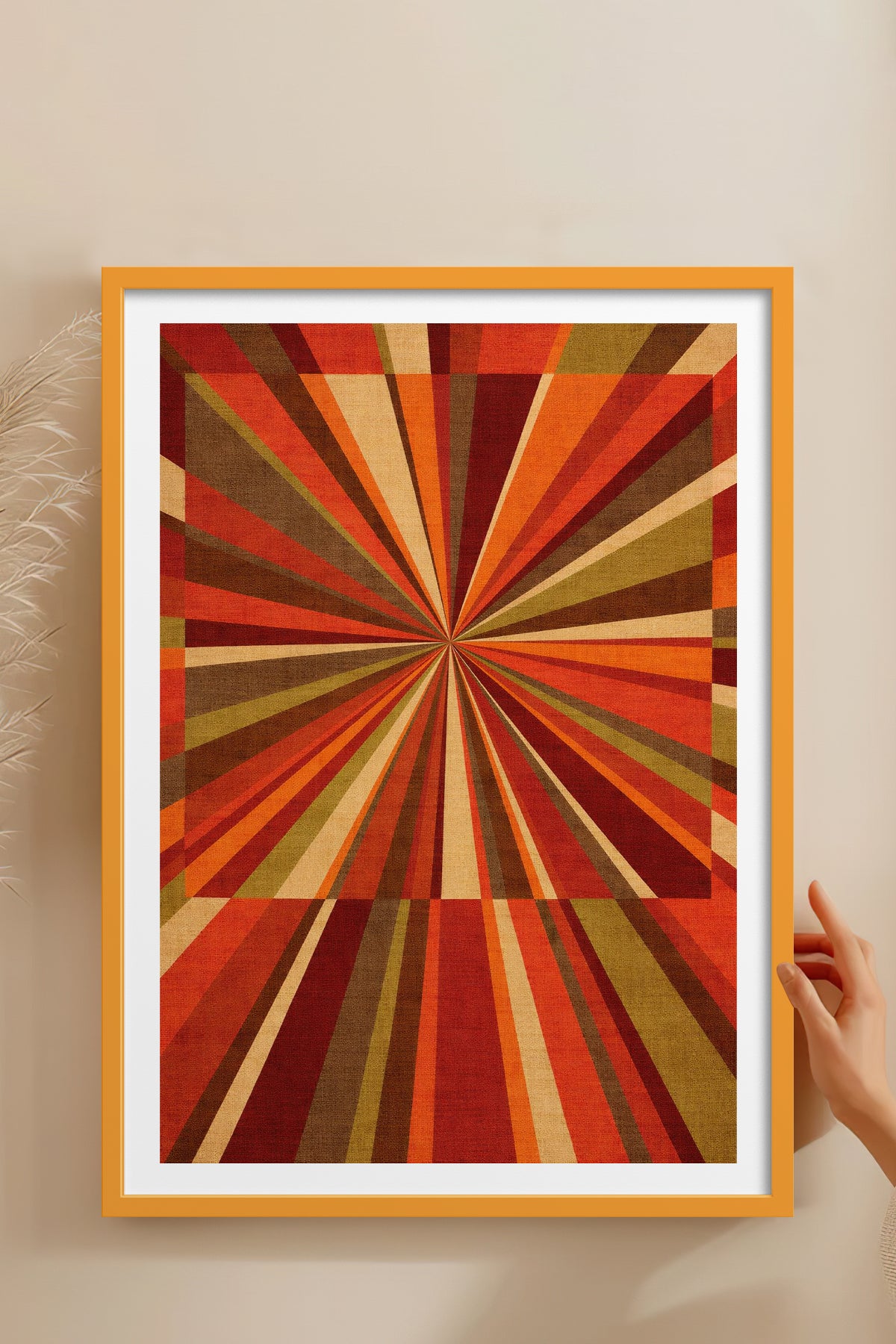 HOMEPACK Ahşap Çerçeveli Tablo Çerçeveli Poster Sanatsal Modern Duvar Dekoru BEK-8409