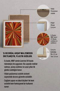HOMEPACK Ahşap Çerçeveli Tablo Çerçeveli Poster Sanatsal Modern Duvar Dekoru BEK-8409